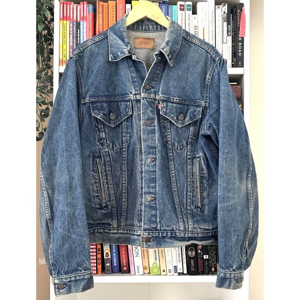 Vintage 1980s Levis 71506-0216 Denim Trucker Jacket 44L Made USA Type III Cotton